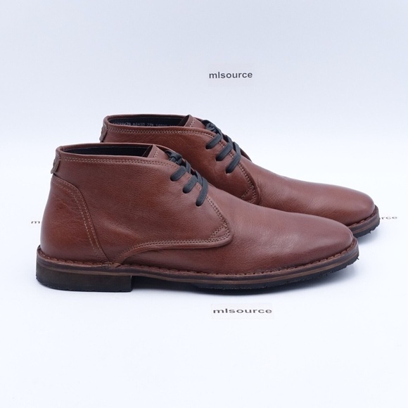 NEW John Varvatos Men\'s Portland Chukka Leather Boots F3715V2B-A843B Brown